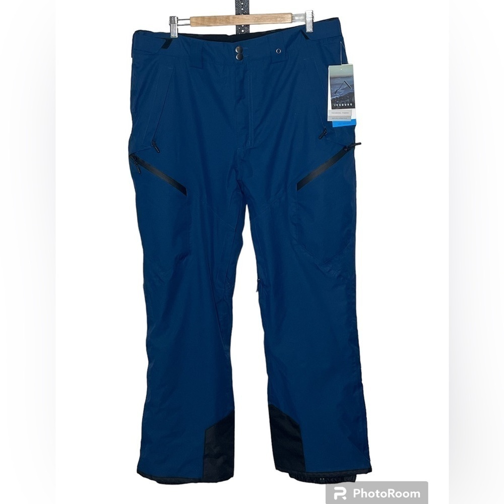 NWT Iceberg Outerwear Blue Snowboarding Pants Sz Large